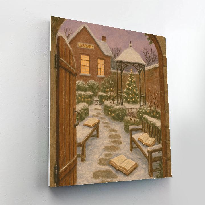 Holiday Secret Garden Behind The Library Paint by numbers kits