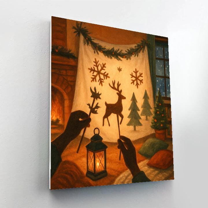 Snowflake Shadow Puppet Theater Paint by numbers kits