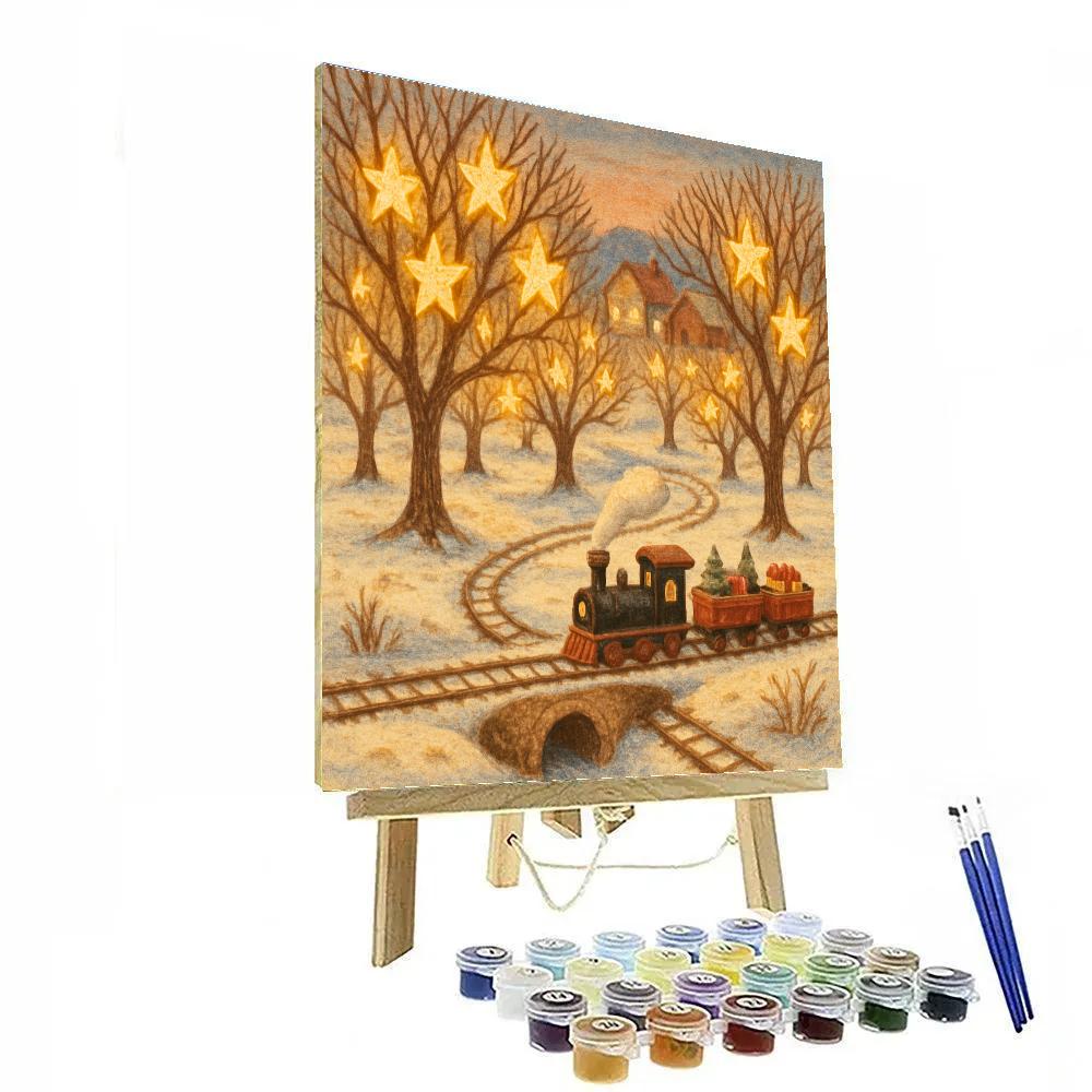Christmas Winter Star Orchard Railway painting number kit
