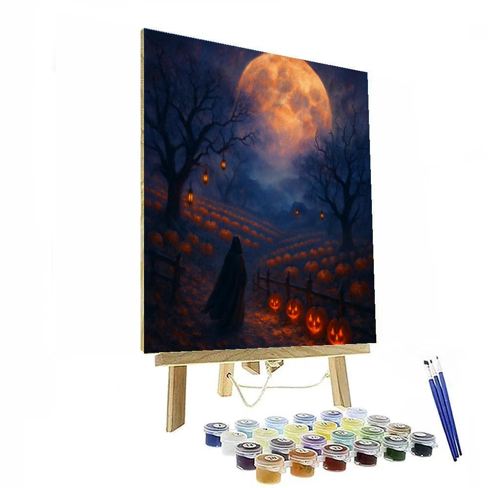 Moonlit Orchard Of Whispering Pumpkins DIY paint by numbers