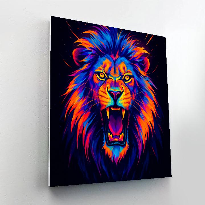 Prismatic Thunder Lion Portrait Paint by numbers kits