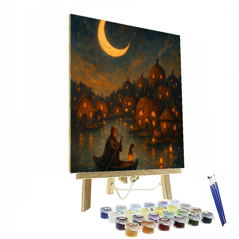 Pumpkin Harbor Under The Witchlight Paint by numbers art