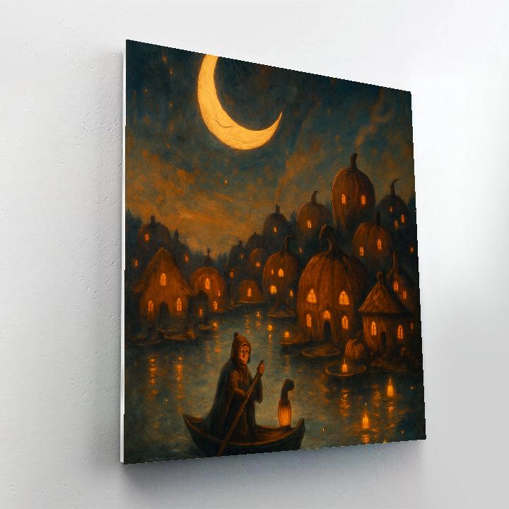 Pumpkin Harbor Under The Witchlight Paint by numbers art