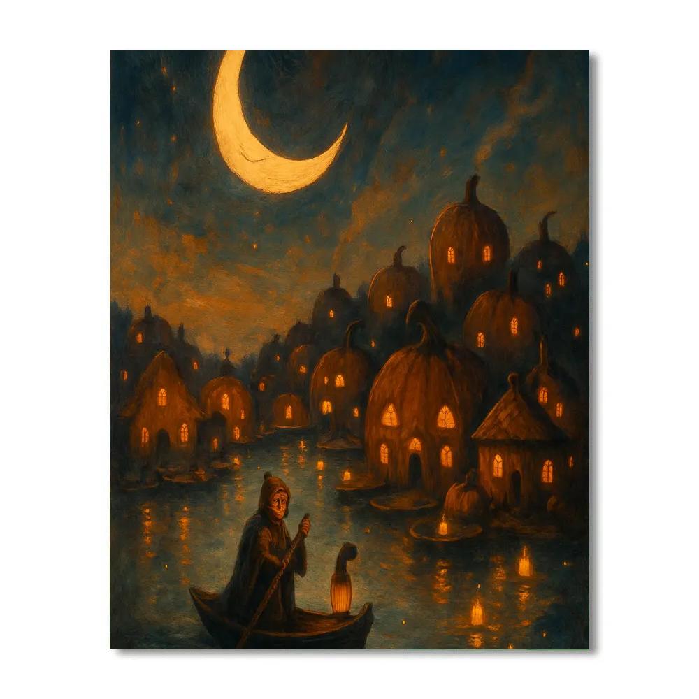 Pumpkin Harbor Under The Witchlight Paint by numbers art