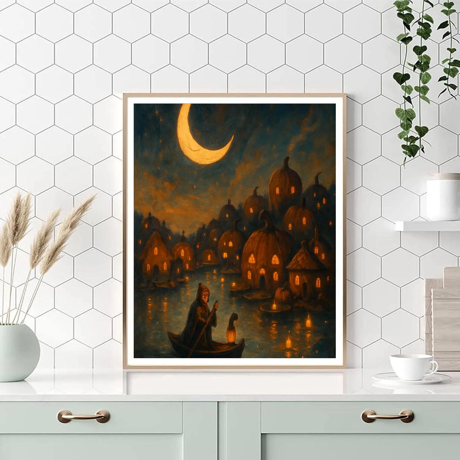 Pumpkin Harbor Under The Witchlight Paint by numbers art