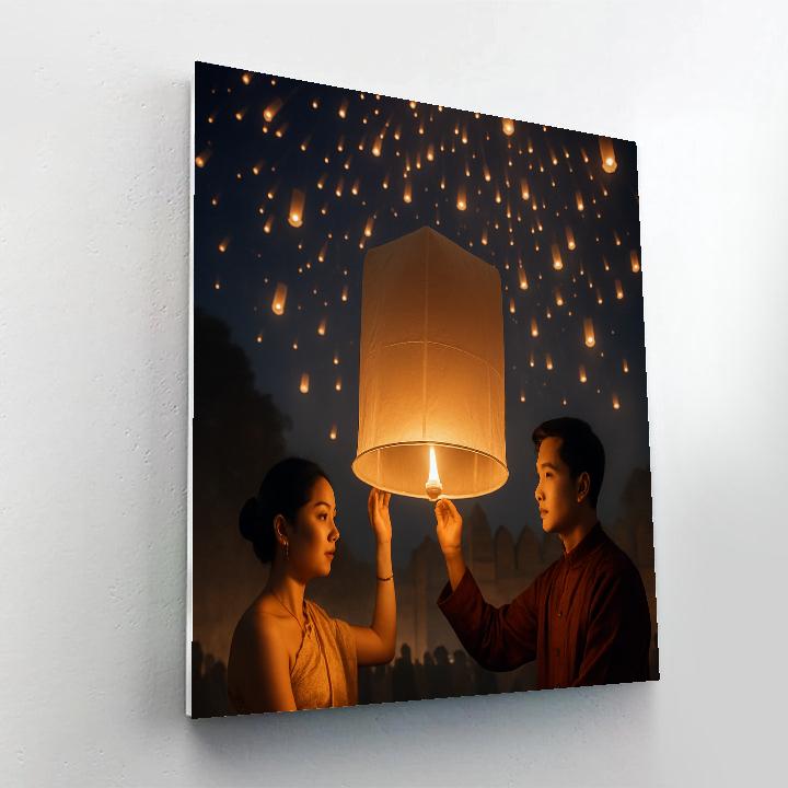 Lantern Release At Yi Peng Festival Chiang Mai paint by number