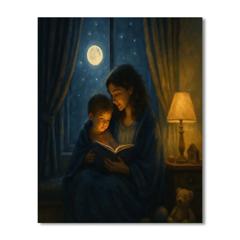 Moonlit Window Storytime With Mom DIY paint by numbers