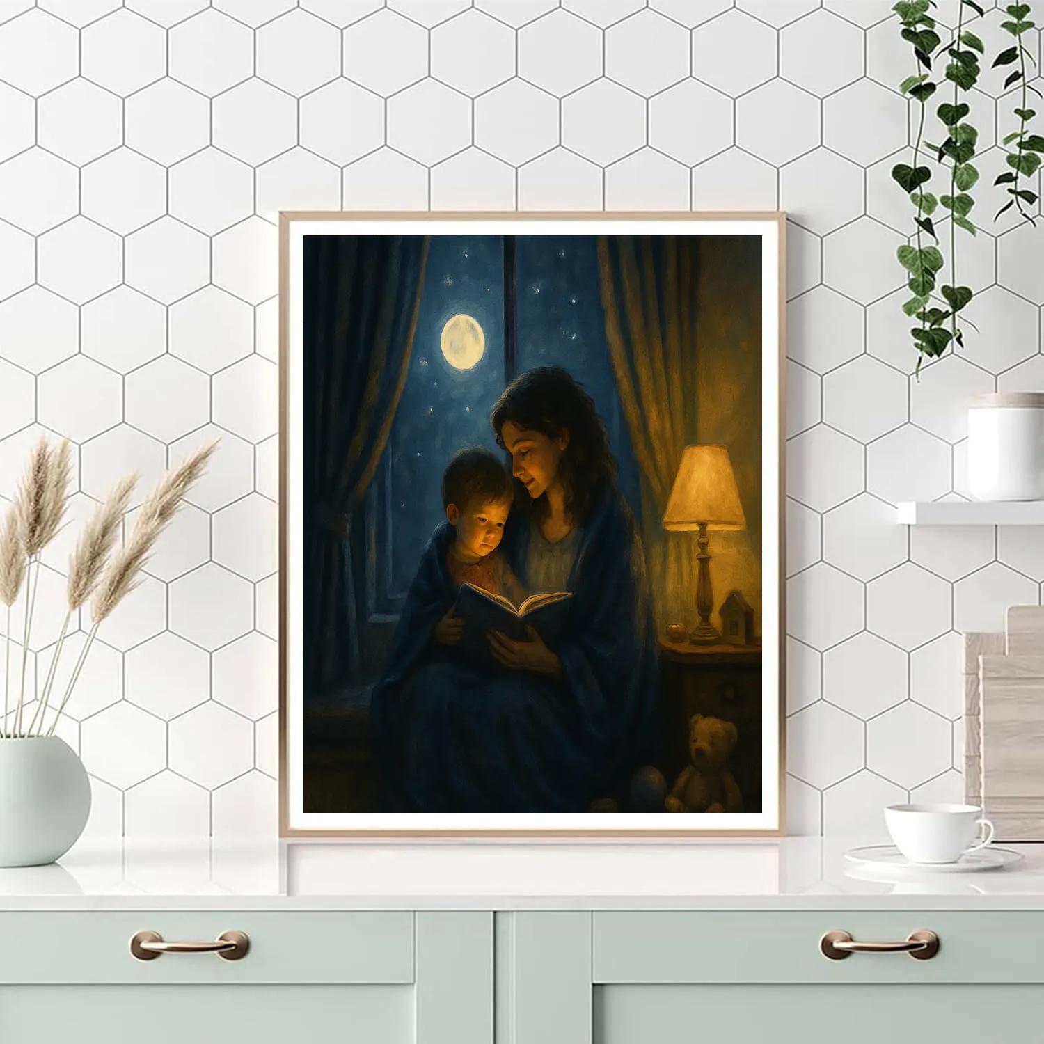 Moonlit Window Storytime With Mom DIY paint by numbers