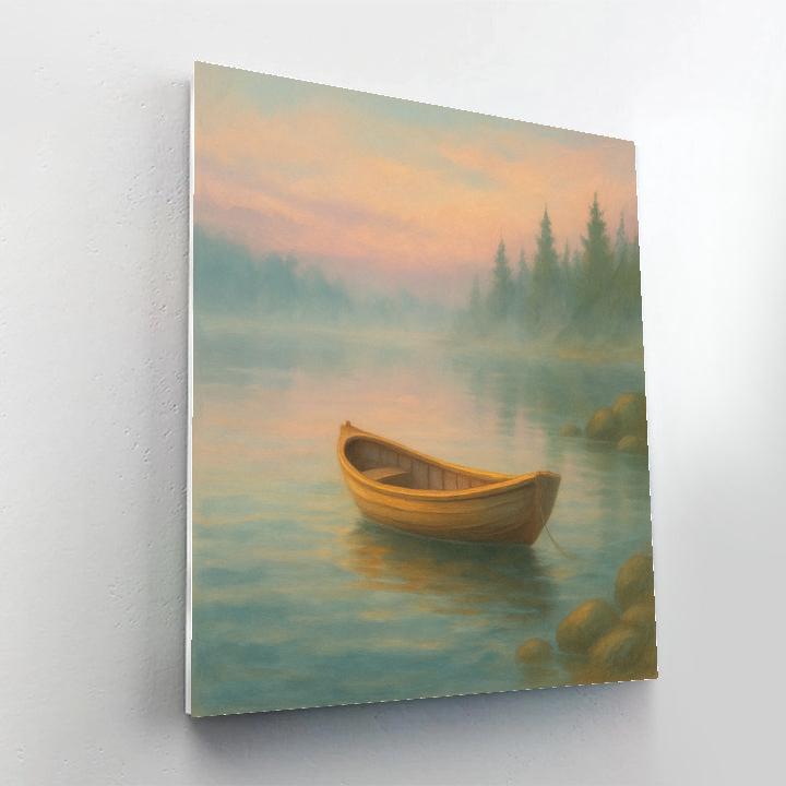Misty Dawn Rowboat Retreat paint by color