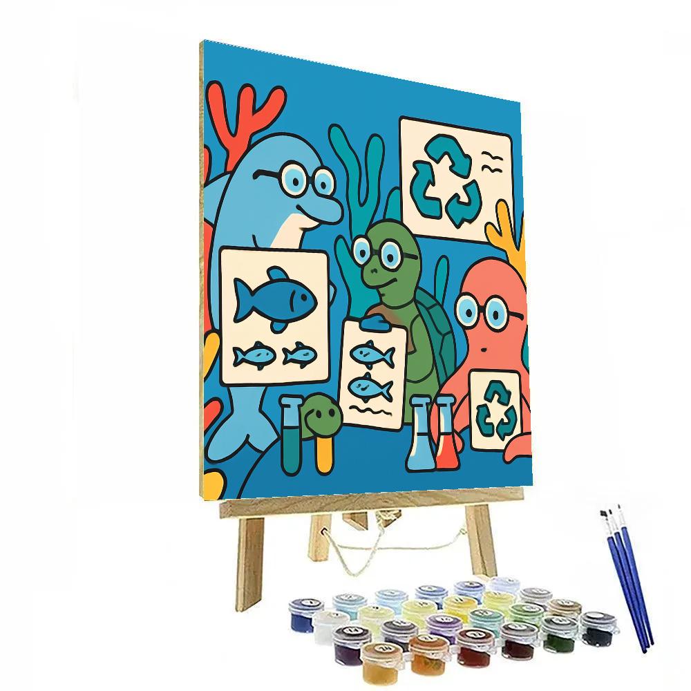 Coral Reef Science Lab Painting by numbers kit