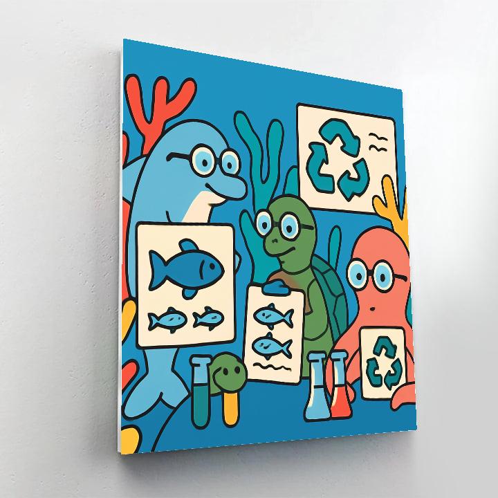 Coral Reef Science Lab Painting by numbers kit