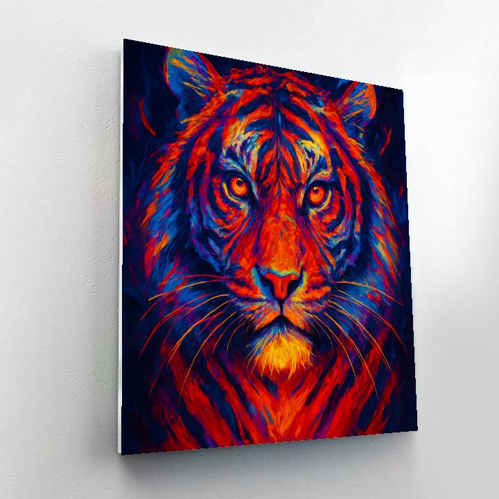 Solar Flare Tiger Focus Paint by numbers art