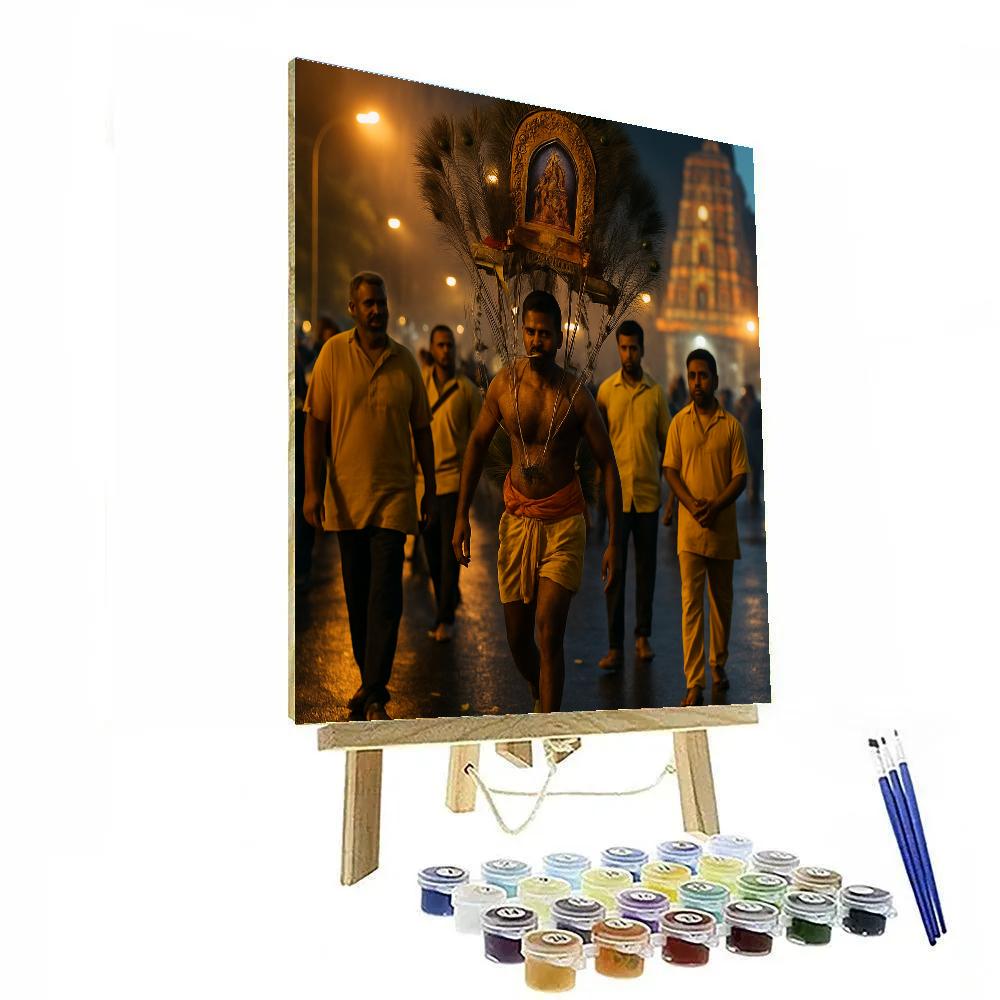 Dawn Procession Of Thaipusam Batu Caves Number painting