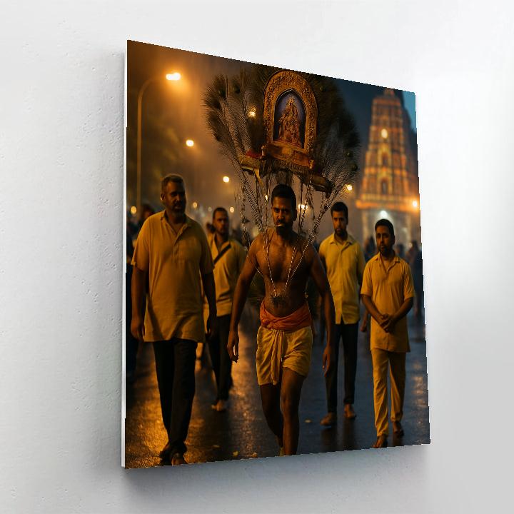 Dawn Procession Of Thaipusam Batu Caves Number painting
