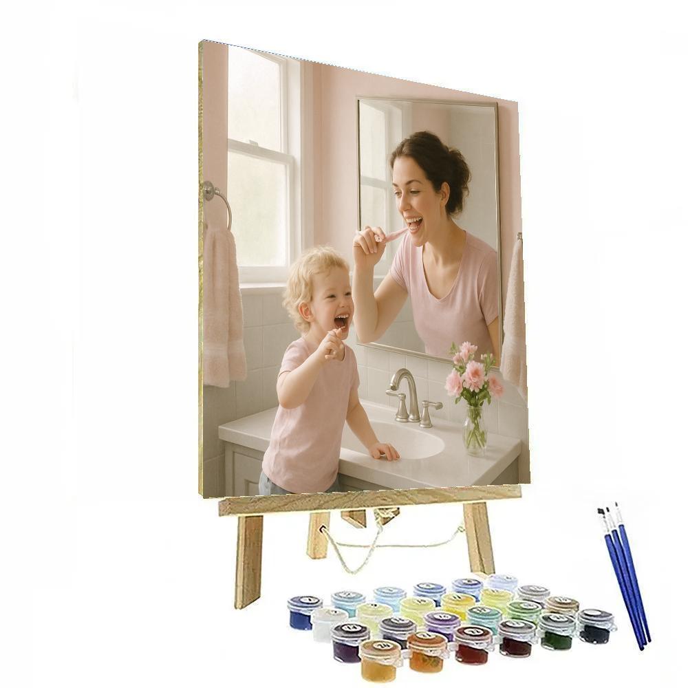 Mothers Day Morning Mirror Moments Paint by numbers kits