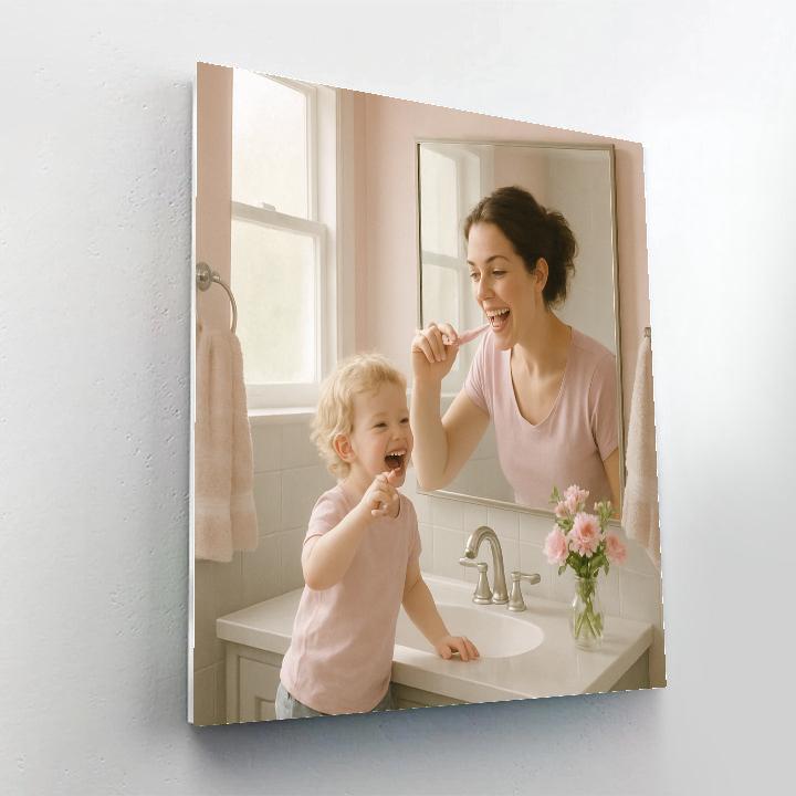 Mothers Day Morning Mirror Moments Paint by numbers kits