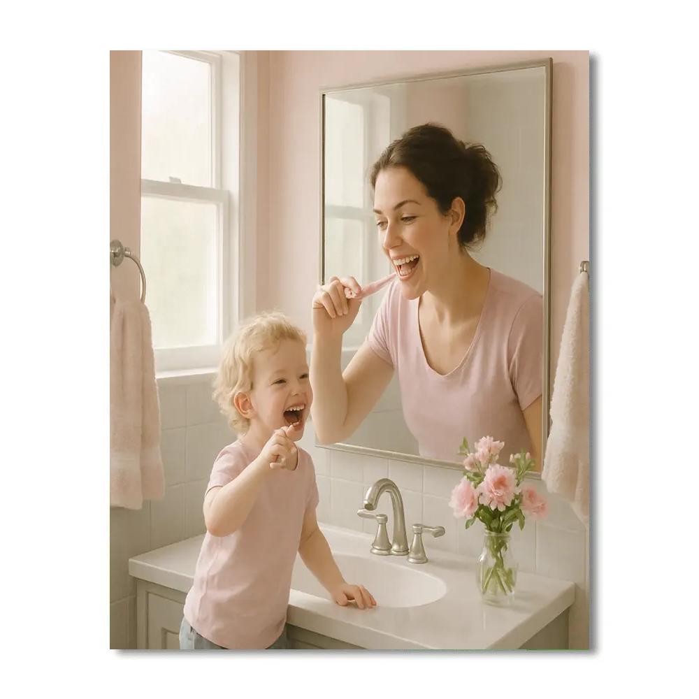 Mothers Day Morning Mirror Moments Paint by numbers kits