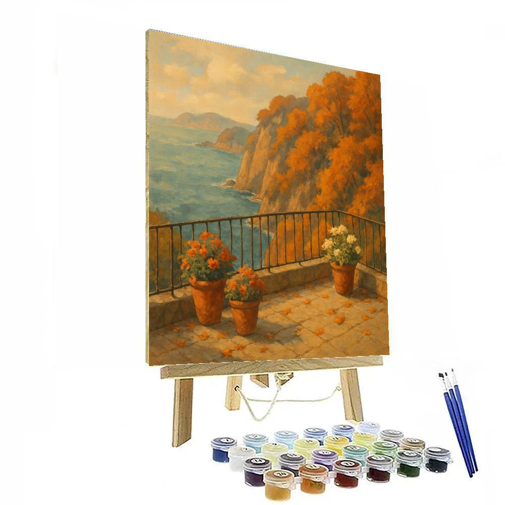 Autumn Terrace Above The Sea Number painting