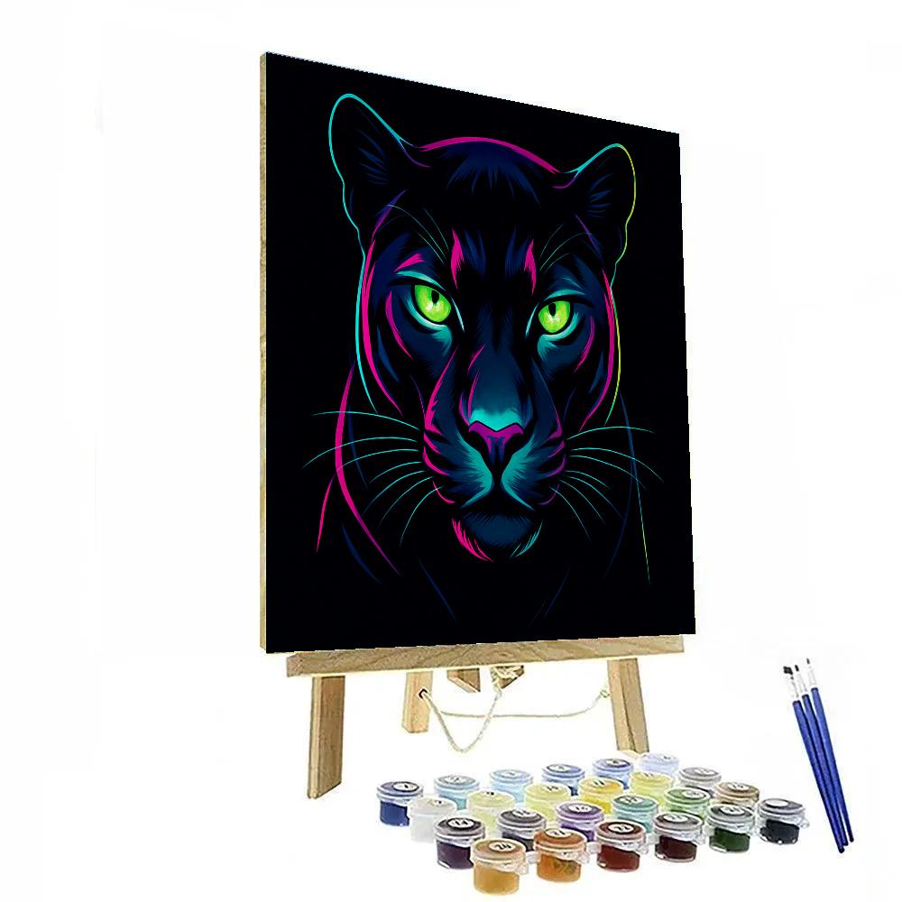Chromatic Panther Shadow Paint by numbers kits