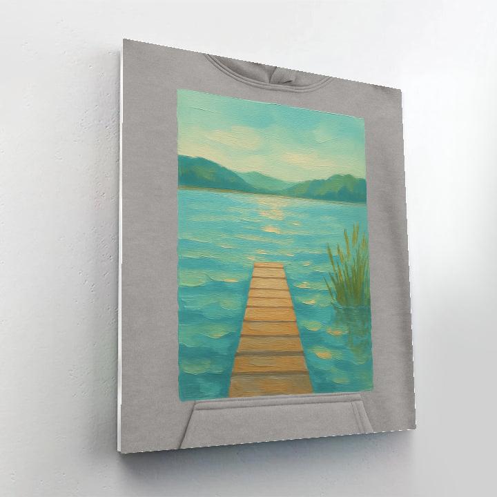 Sunlit Dock And Quiet Afternoon Lake Numbered painting kits
