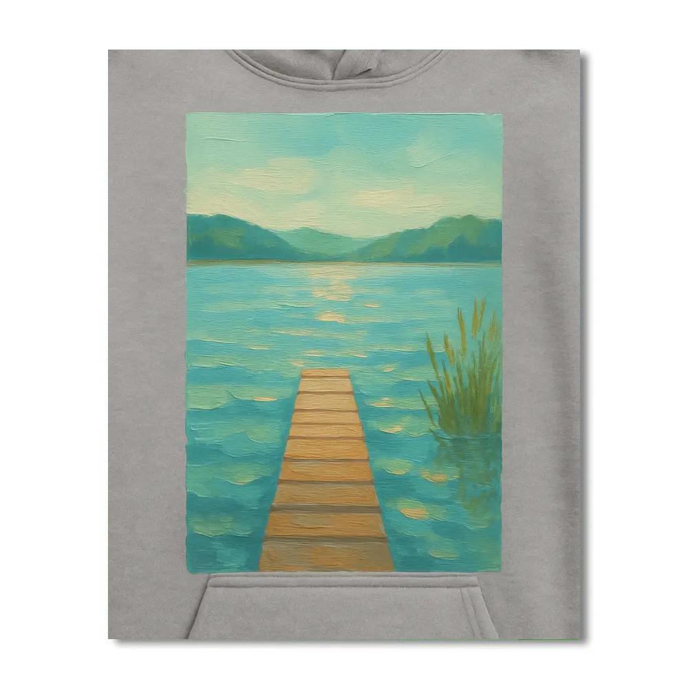 Sunlit Dock And Quiet Afternoon Lake Numbered painting kits