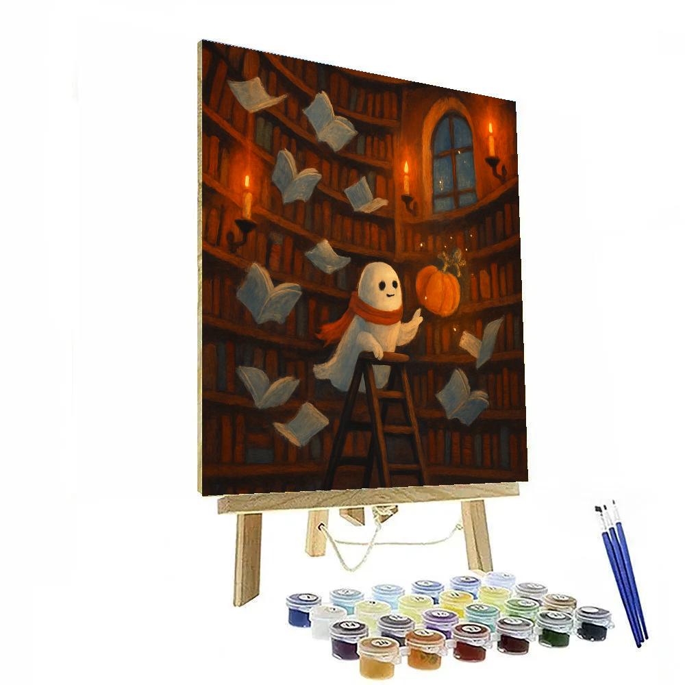 Haunted Library Of Gentle Whispers Paint by numbers art