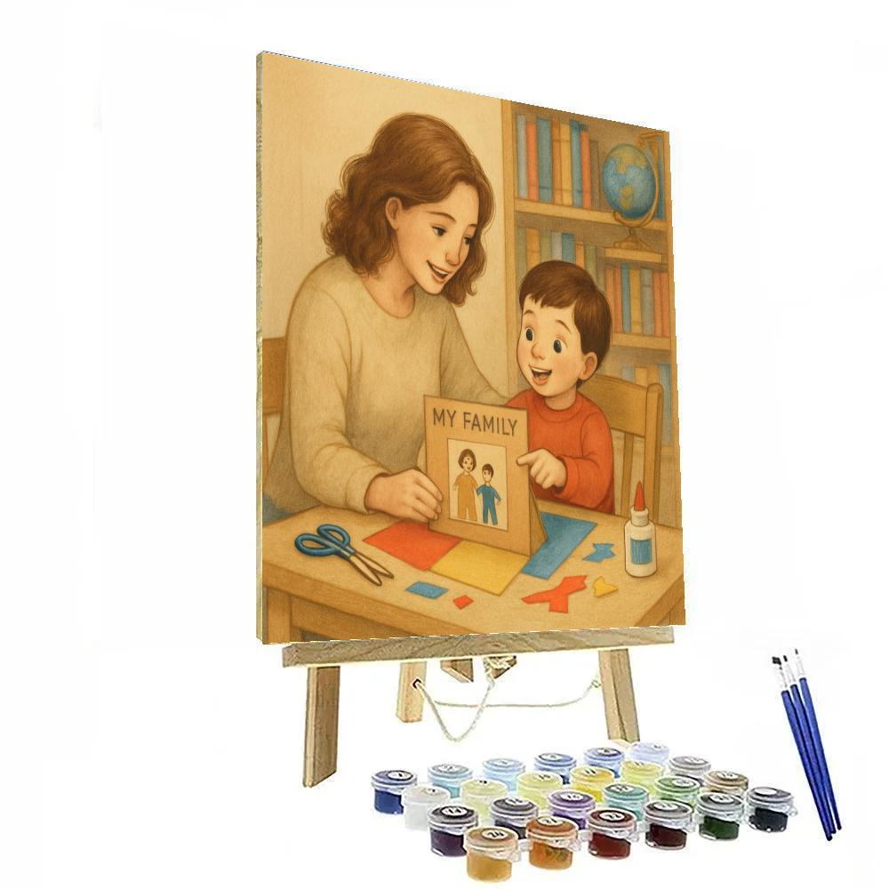 First School Project With Mom paint by number