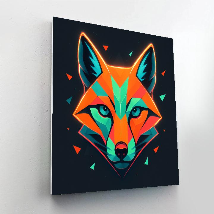 Electric Fox Mirage Paint by numbers art