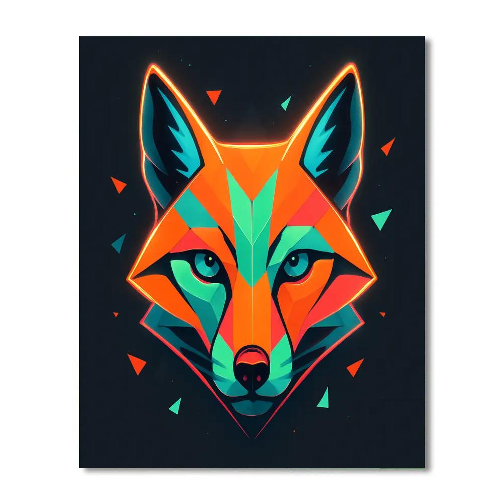 Electric Fox Mirage Paint by numbers art