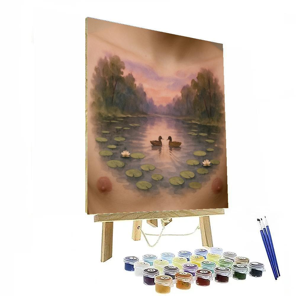Lilypad Cove Evening Calm Painting by numbers kit
