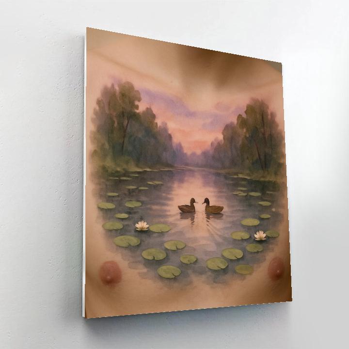 Lilypad Cove Evening Calm Painting by numbers kit
