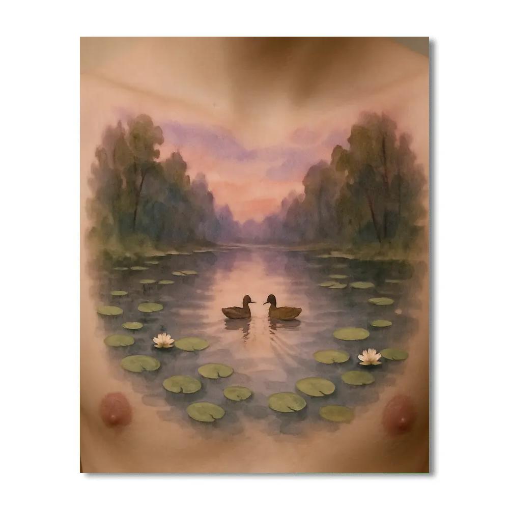 Lilypad Cove Evening Calm Painting by numbers kit