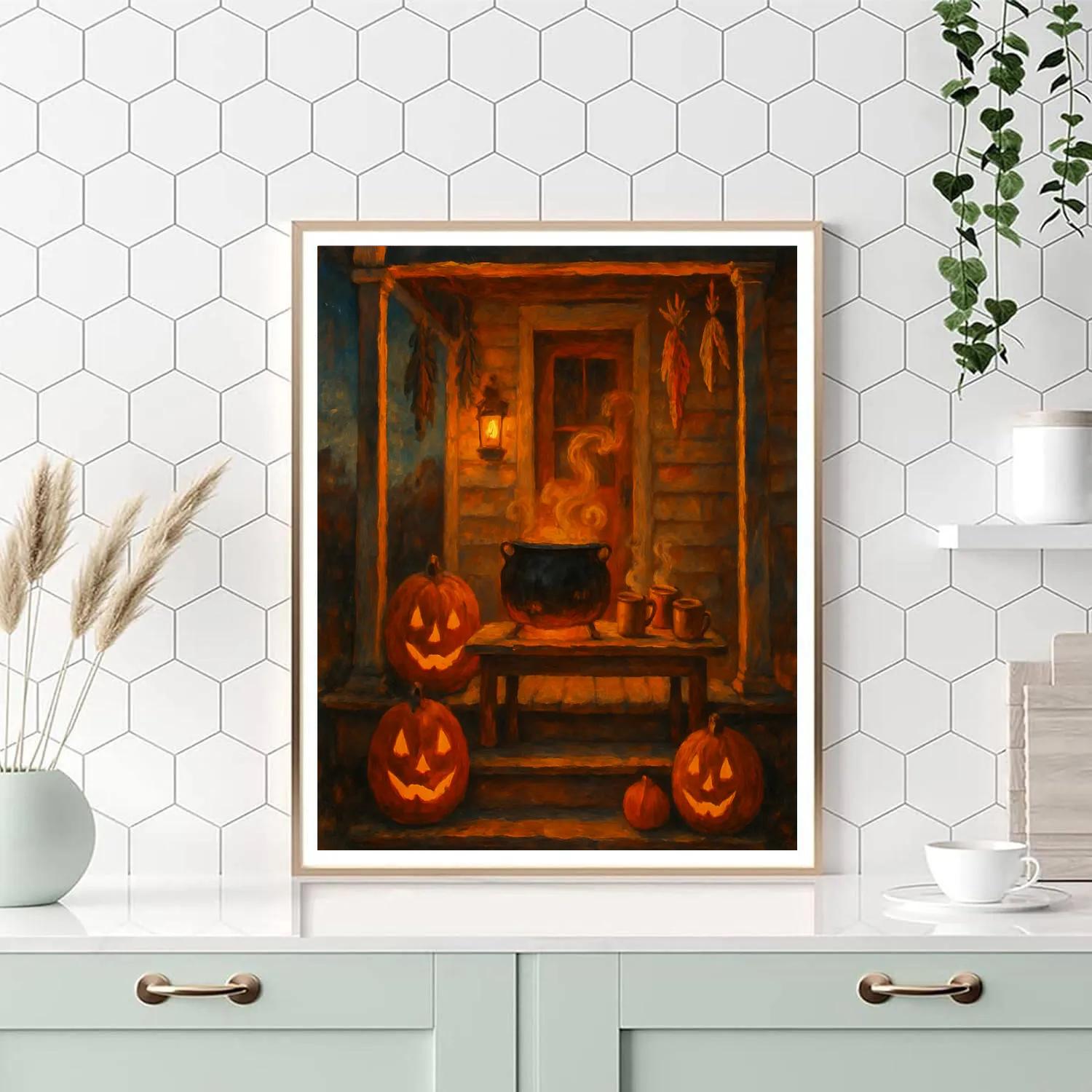 Moonlit Cauldron Porch Gathering paint by color