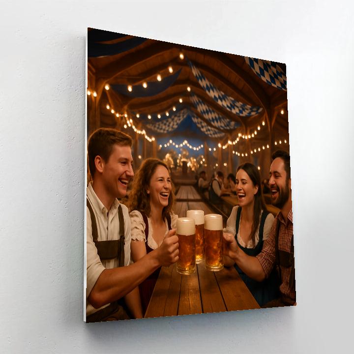 Oktoberfest Beer Tent Evening Munich Number painting