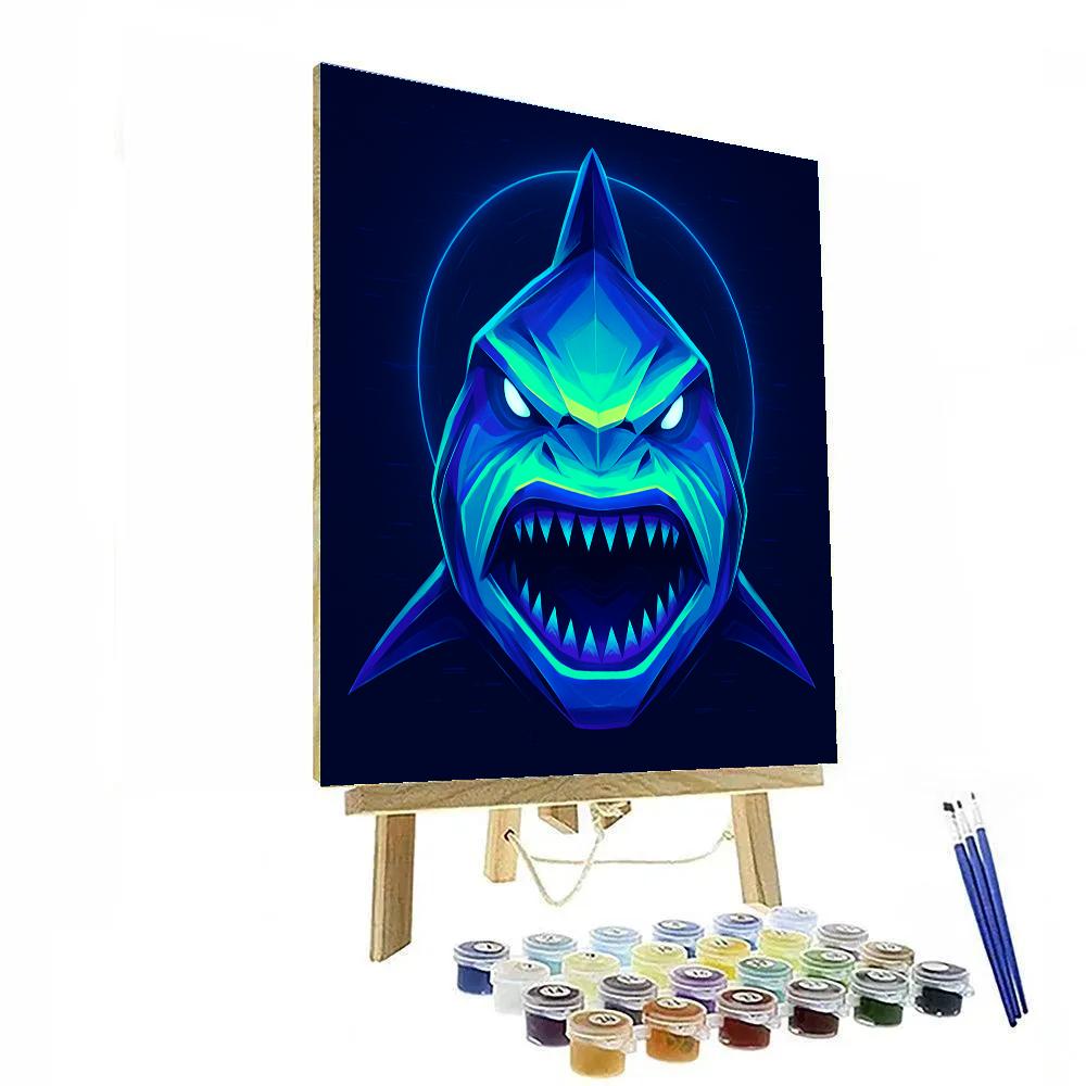 Cyber Shark Halo Numbered painting kits