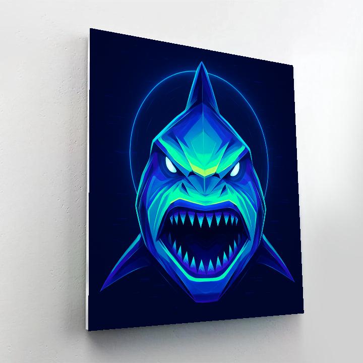 Cyber Shark Halo Numbered painting kits