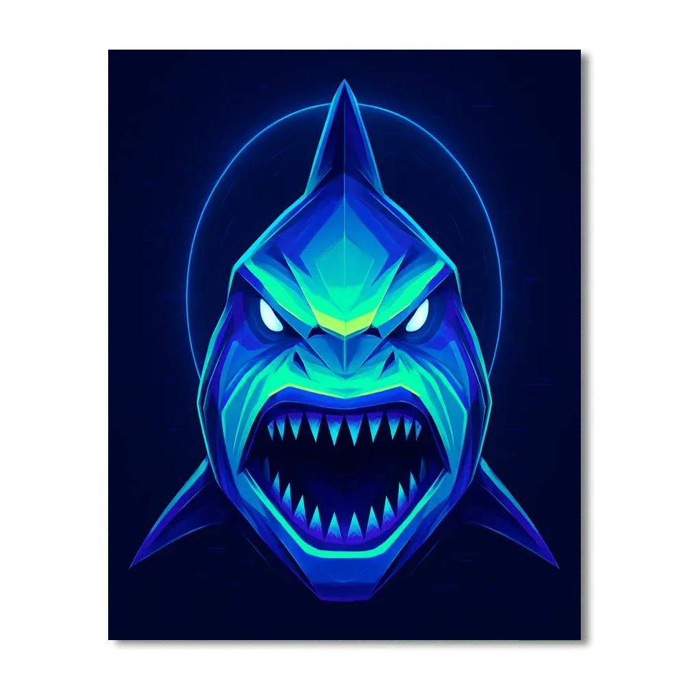 Cyber Shark Halo Numbered painting kits