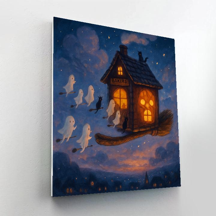 Starlit Broomstick Bakery paint by numbers