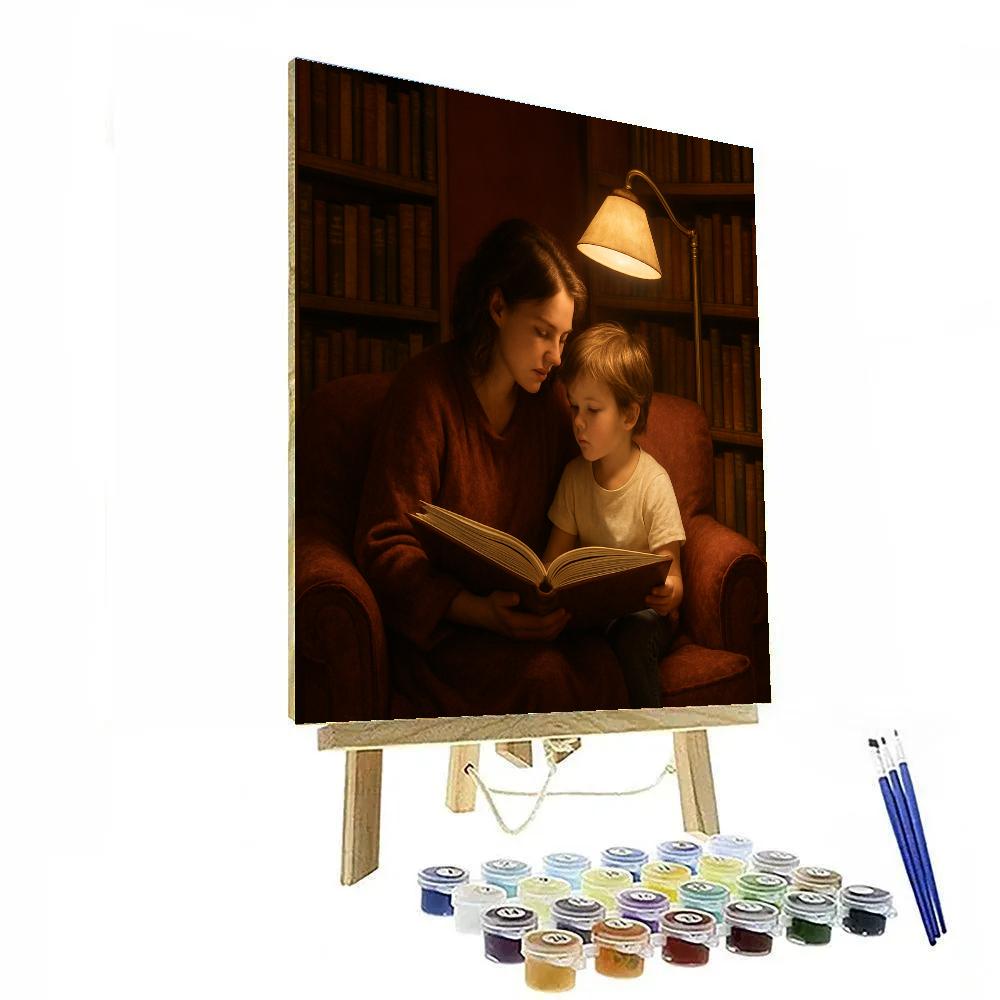 Library Corner Whisper With Mom Paint by numbers kits
