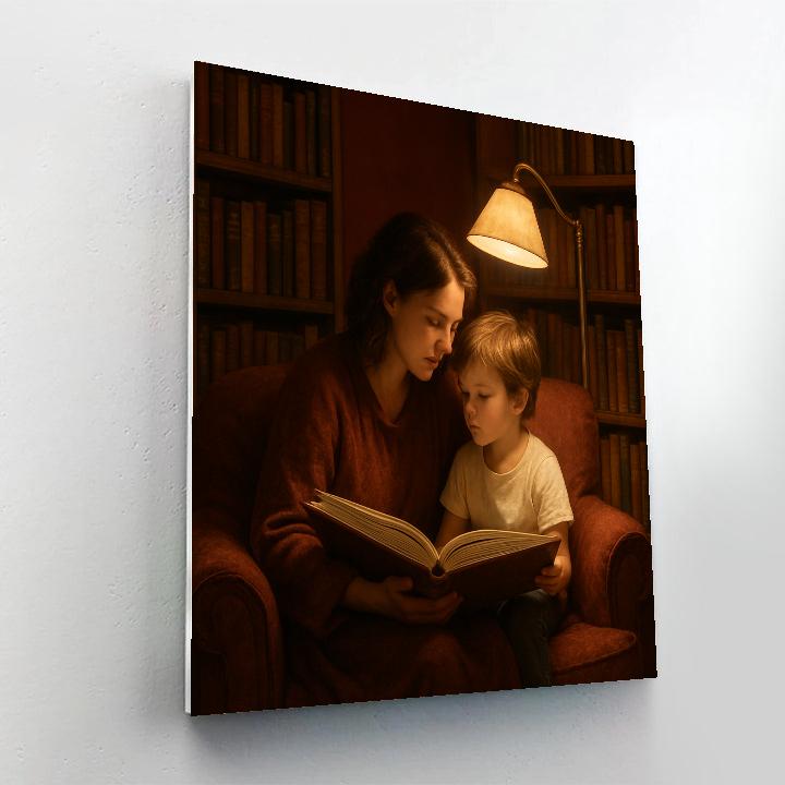 Library Corner Whisper With Mom Paint by numbers kits