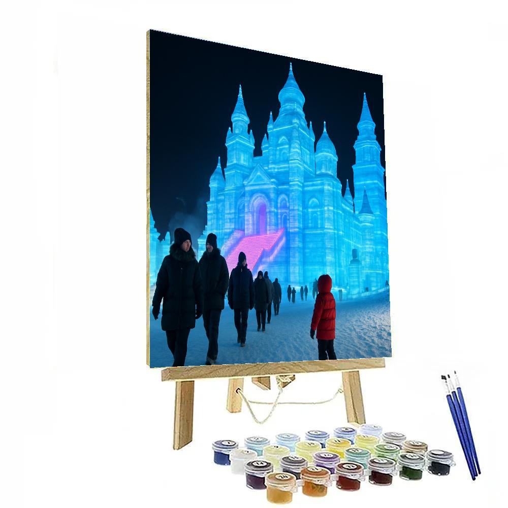 Harbin Ice And Snow Festival Night Sculptures Paint by numbers kits