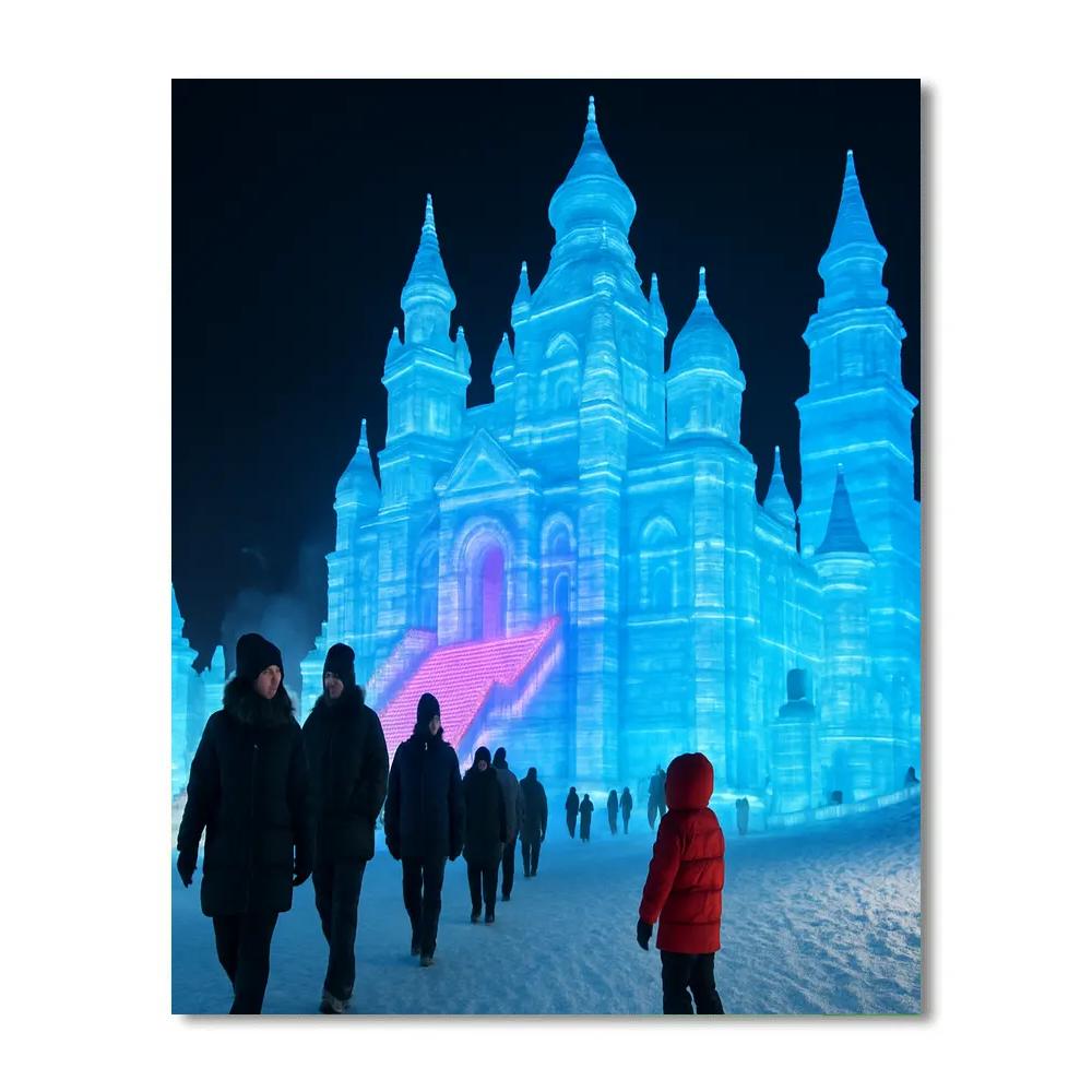 Harbin Ice And Snow Festival Night Sculptures Paint by numbers kits