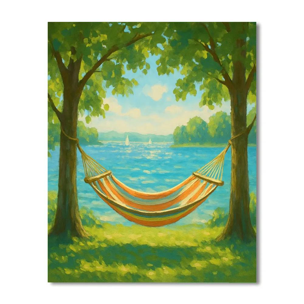 Summer Hammock Lakeside Daydream Numbered painting kits