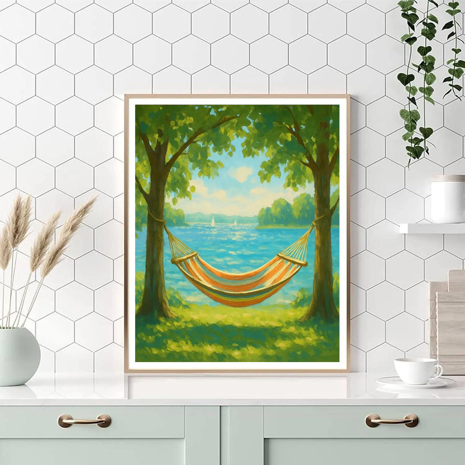 Summer Hammock Lakeside Daydream Numbered painting kits