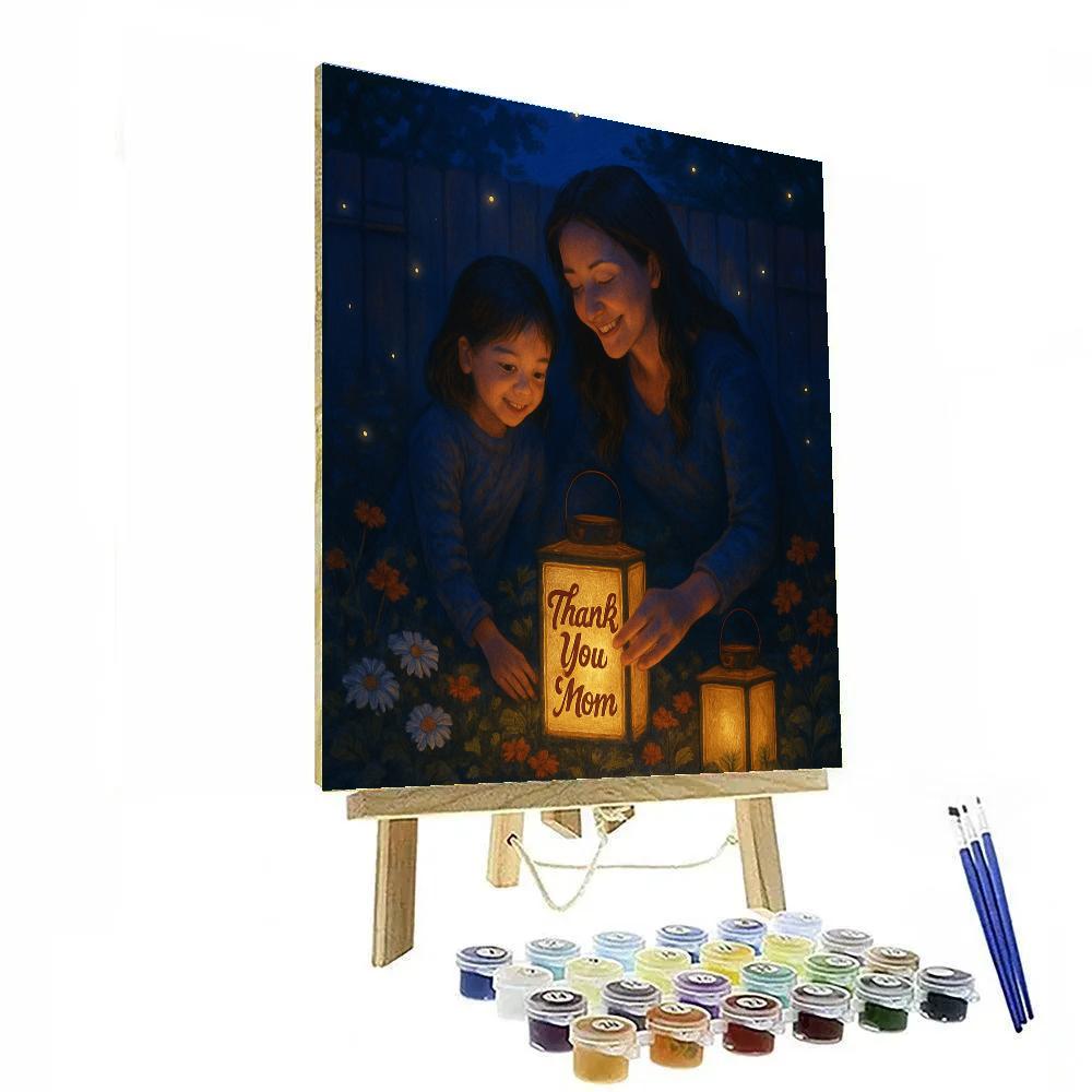 Garden Lantern Wishes For Mom painting number kit