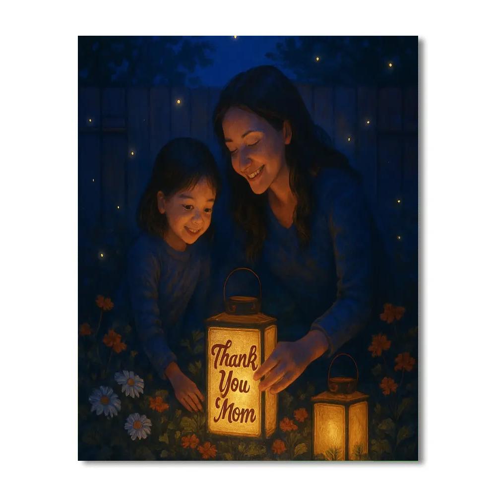 Garden Lantern Wishes For Mom painting number kit