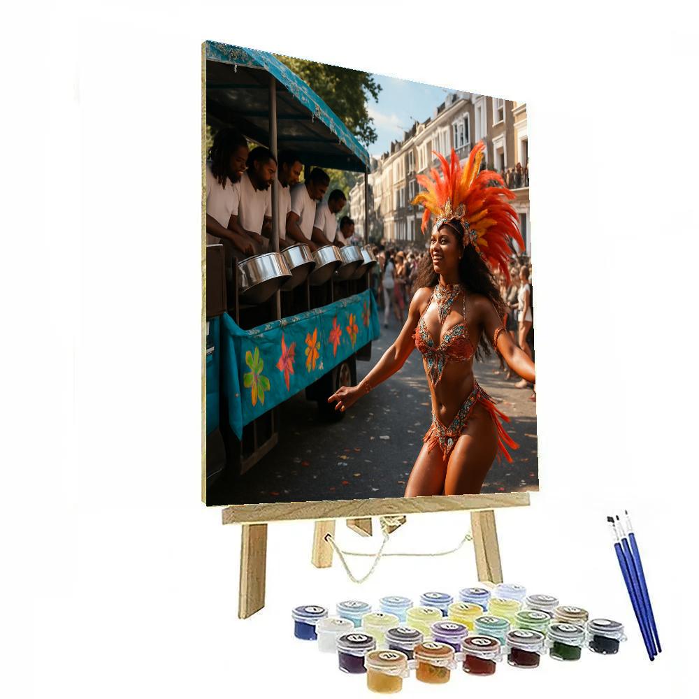 Notting Hill Carnival Steelpan Band London Paint by numbers art