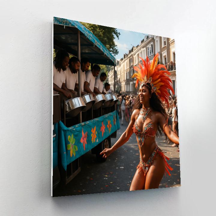 Notting Hill Carnival Steelpan Band London Paint by numbers art