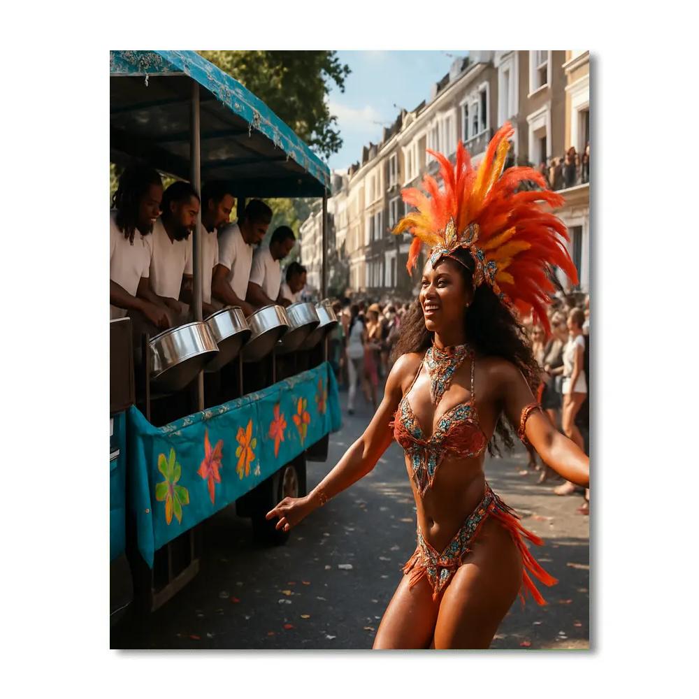 Notting Hill Carnival Steelpan Band London Paint by numbers art