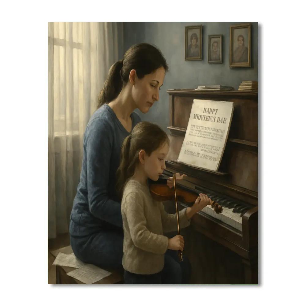 Music Room Duet With Mom paint by numbers